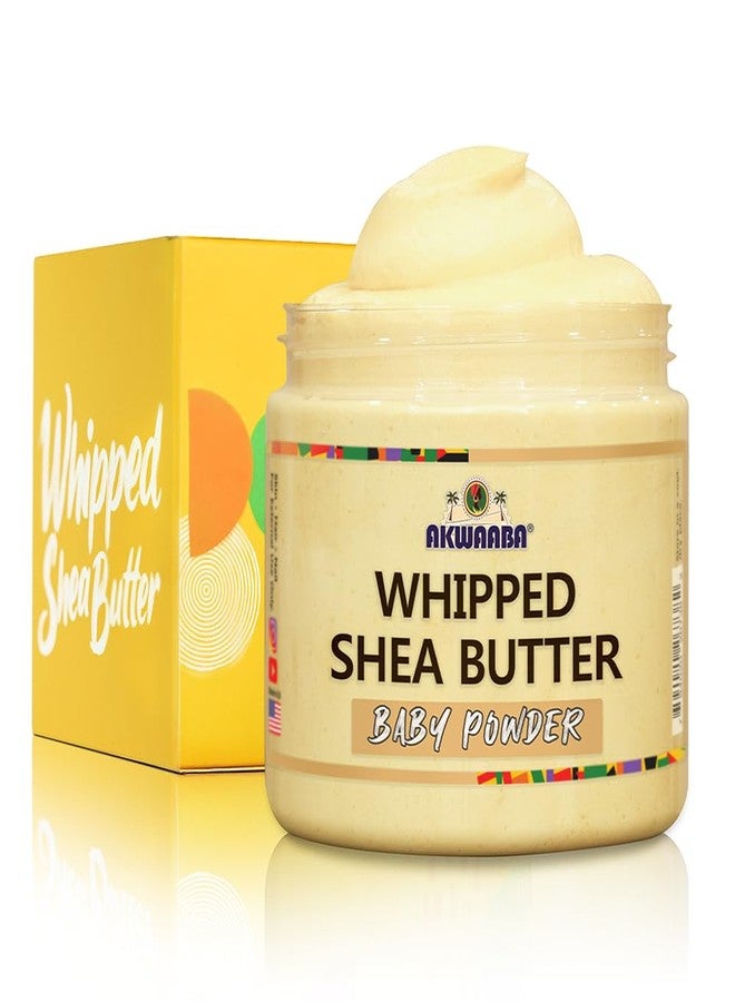 AKWAABA Whipped Shea Butter (Baby Powder) – Nourishes & Moisturizes | Made with Shea Butter | No Dyes & Parabens | 12 oz / 340 g - Image 1